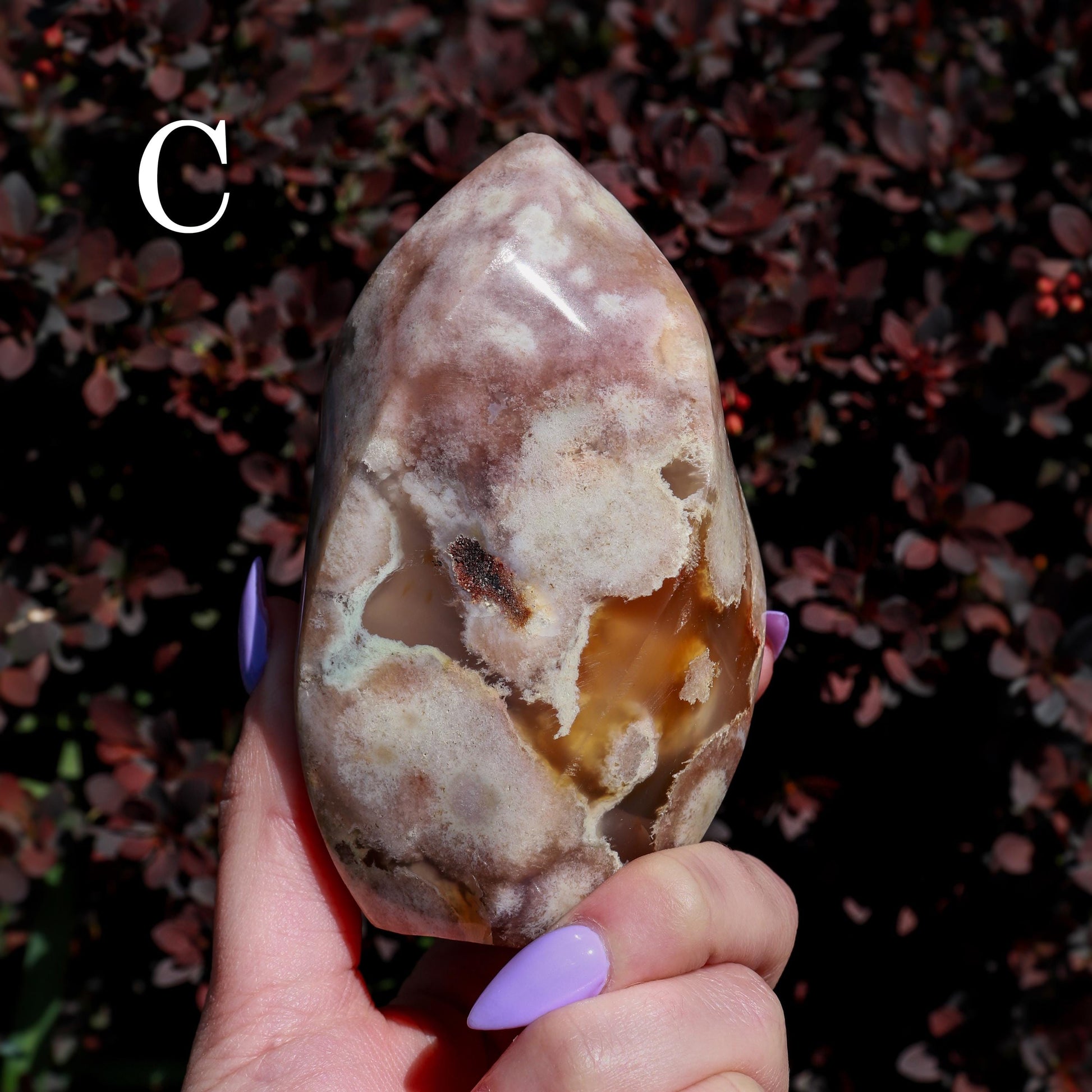 Flower Agate Flame, Crystal Freeform Tower, Ethically Sourced, Pick your Own