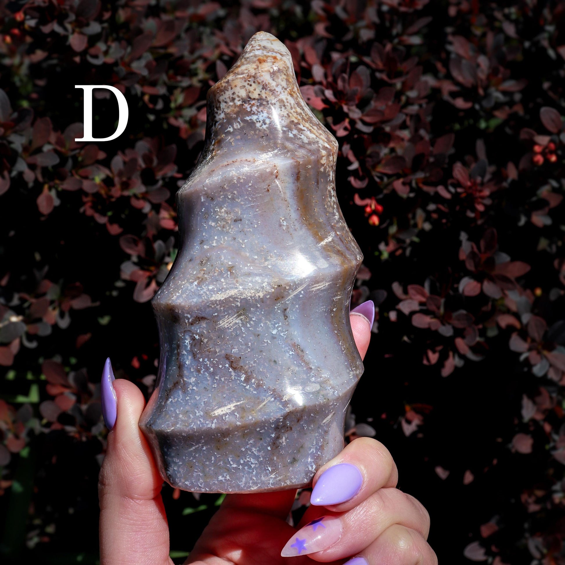 Flower Agate Flame, Crystal Freeform Tower, Ethically Sourced, Pick your Own