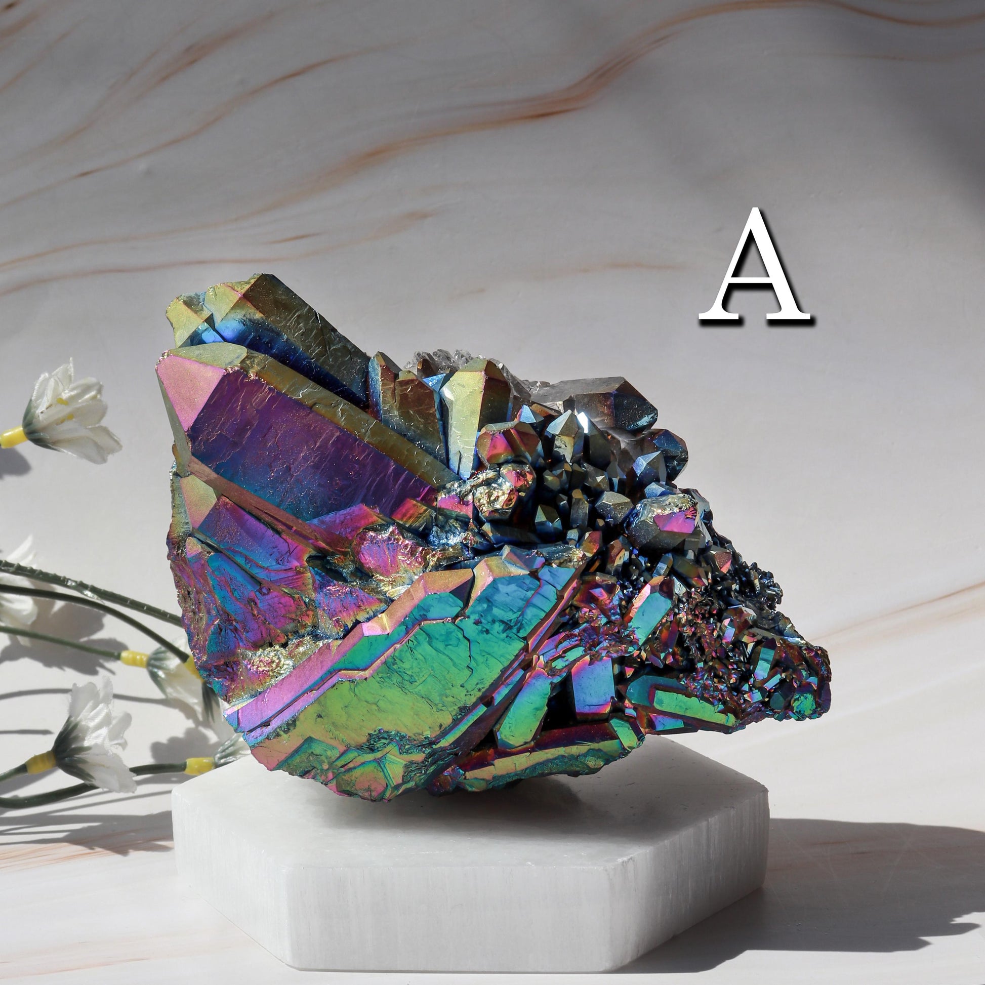 LARGE Rainbow Aura Quartz Cluster, Unique Crystal Specimen, Ethically Sourced, Pick your Own