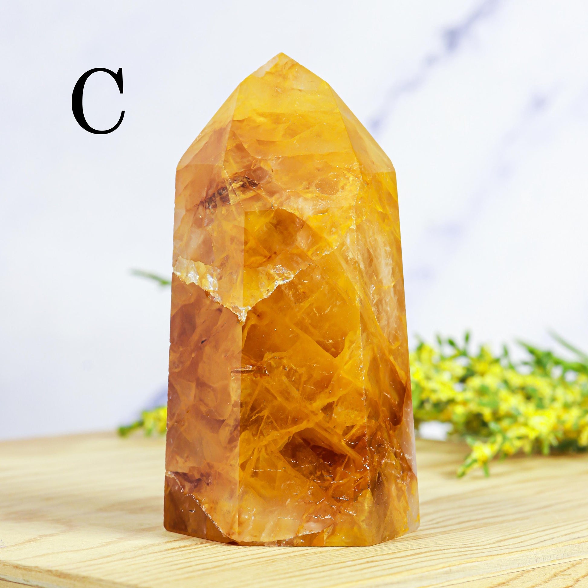 Golden Healer Polished Point, Extra Quality from Brazil, Ethically Sourced, Sacral and Solar Plexus - PICK YOUR OWN