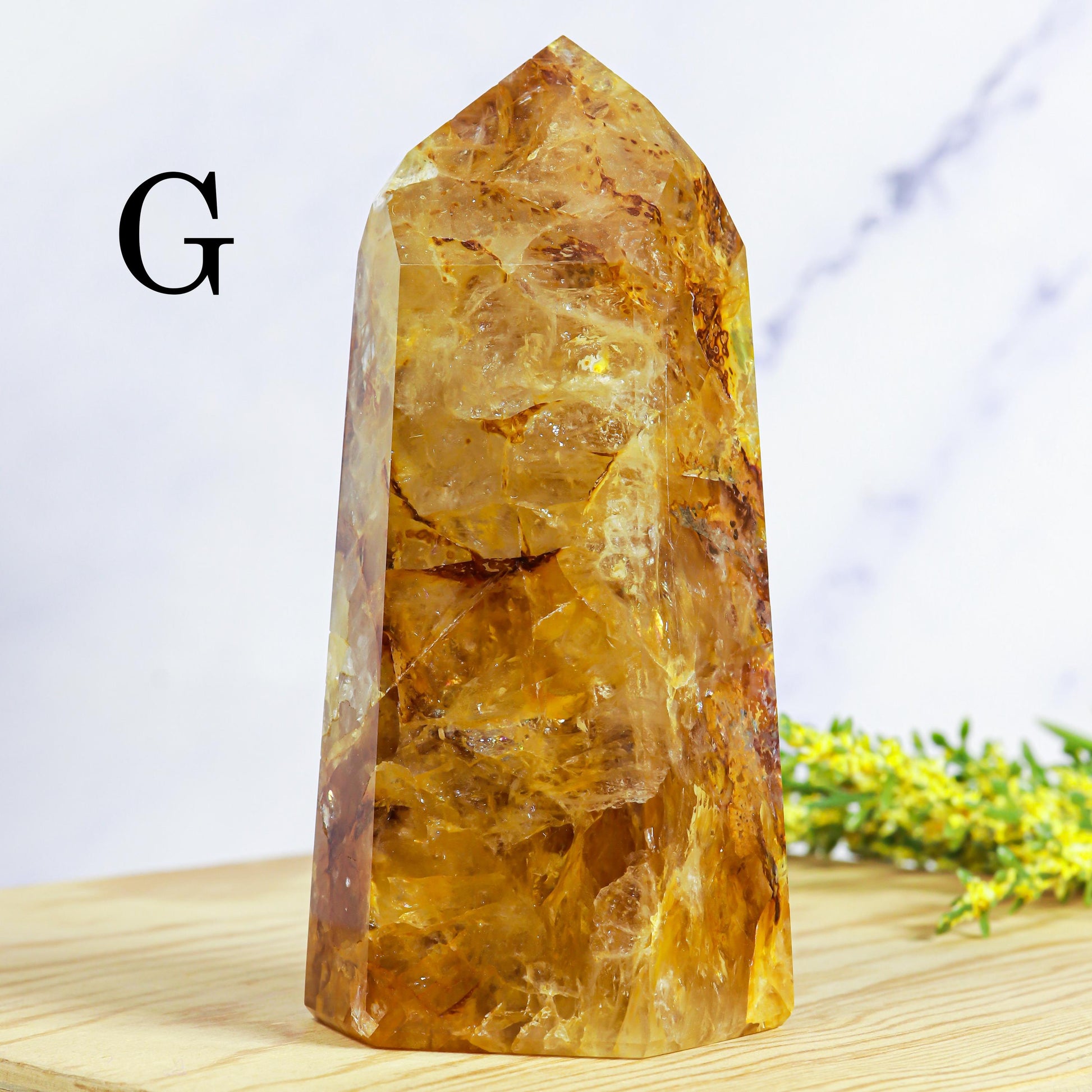 Golden Healer Polished Point, Extra Quality from Brazil, Ethically Sourced, Sacral and Solar Plexus - PICK YOUR OWN