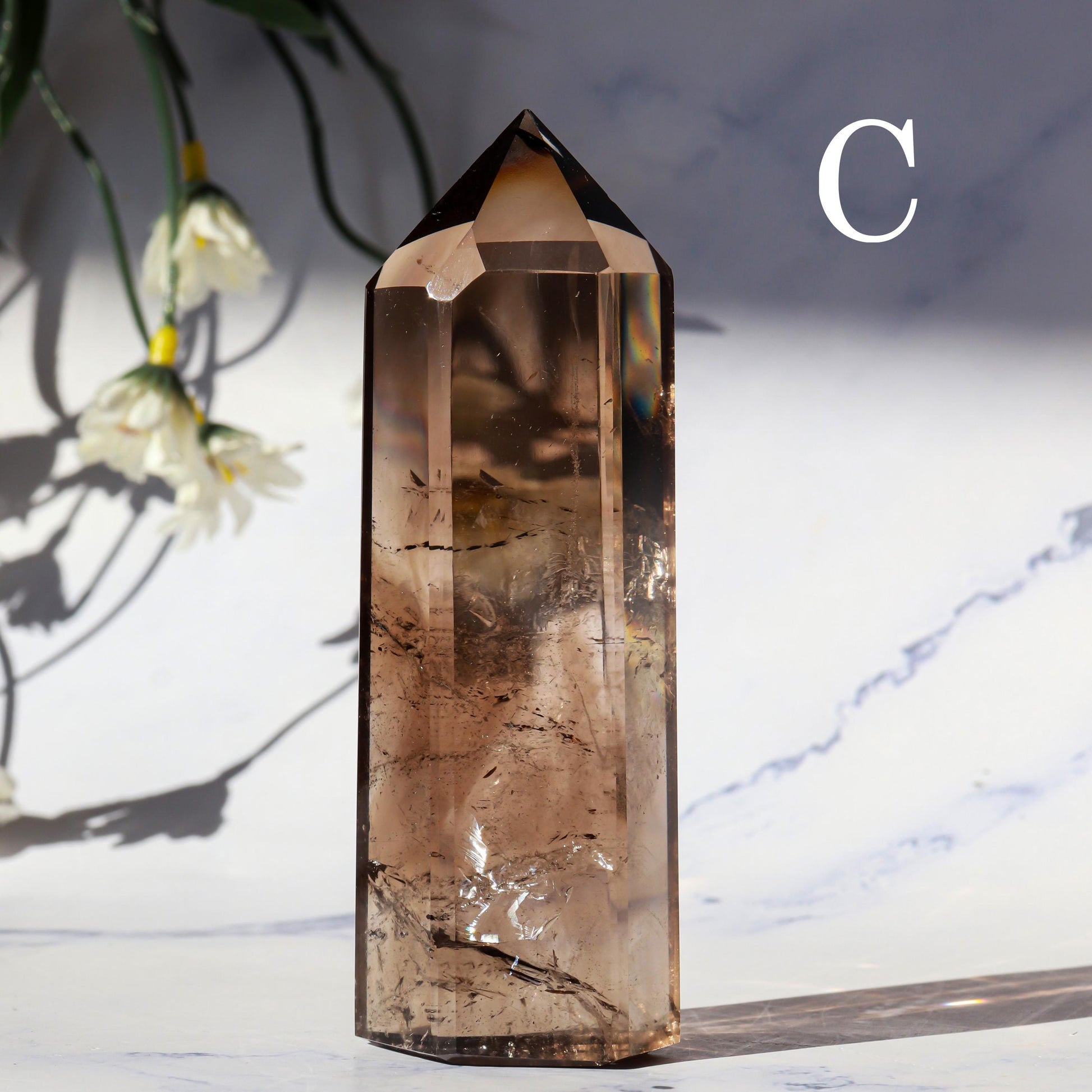 Smoky Quartz Generator | Smoky Quartz Crystal Point | Smoky Quartz Gemstone