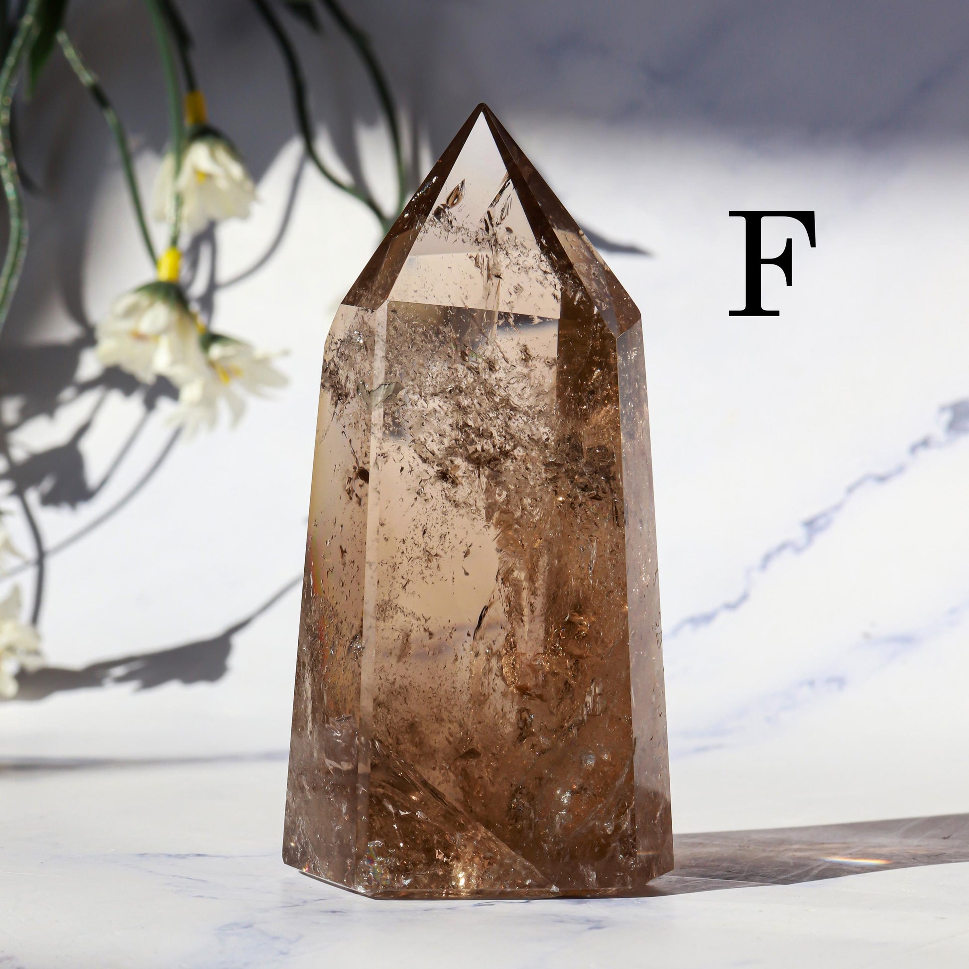 Smoky Quartz Generator | Smoky Quartz Crystal Point | Smoky Quartz Gemstone