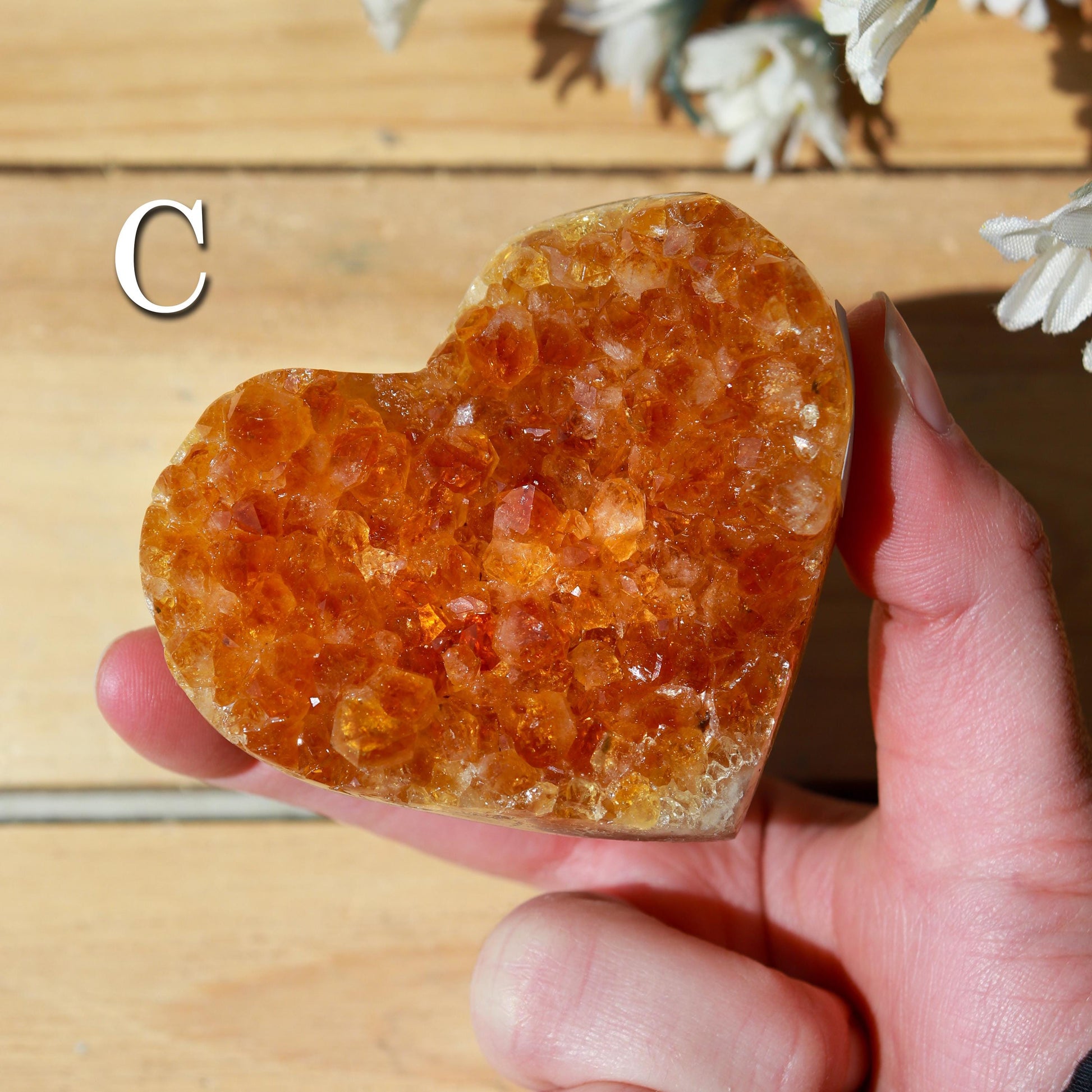 Citrine Heart Cluster, Solar Plexus Chakra, Ethically Sourced - PICK YOUR OWN