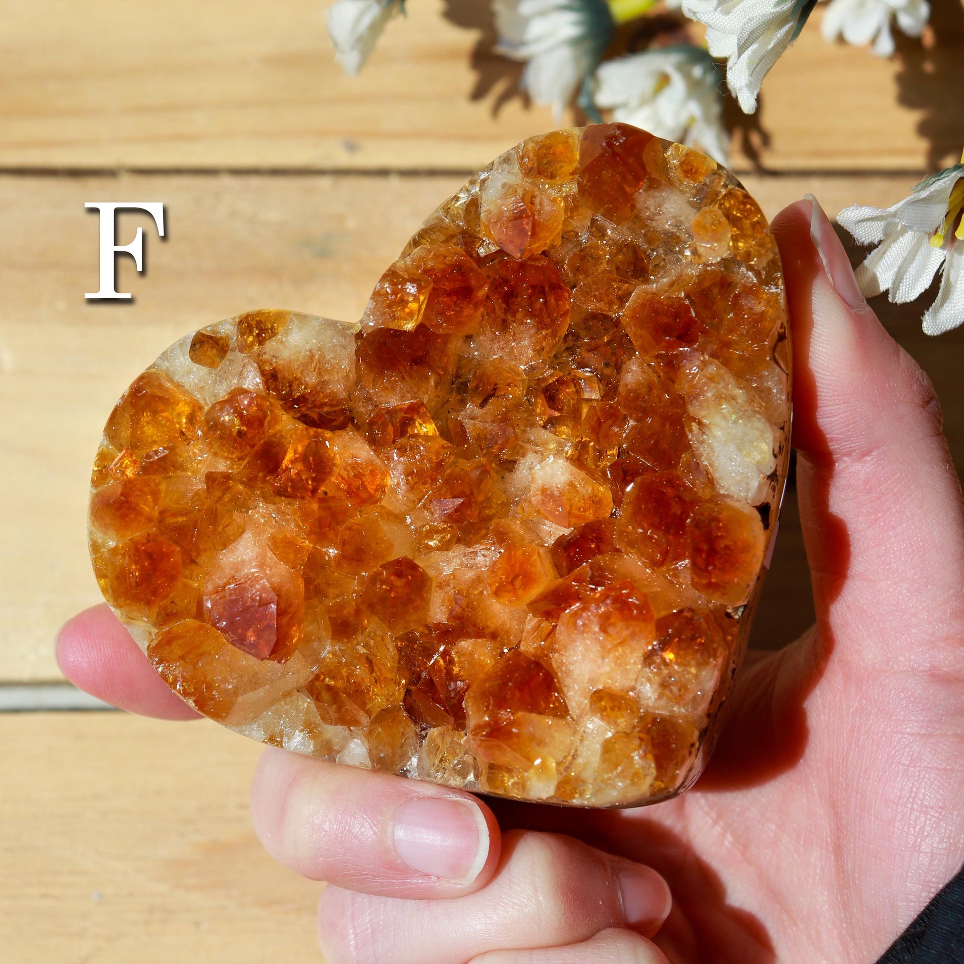 Citrine Heart Cluster, Solar Plexus Chakra, Ethically Sourced - PICK YOUR OWN