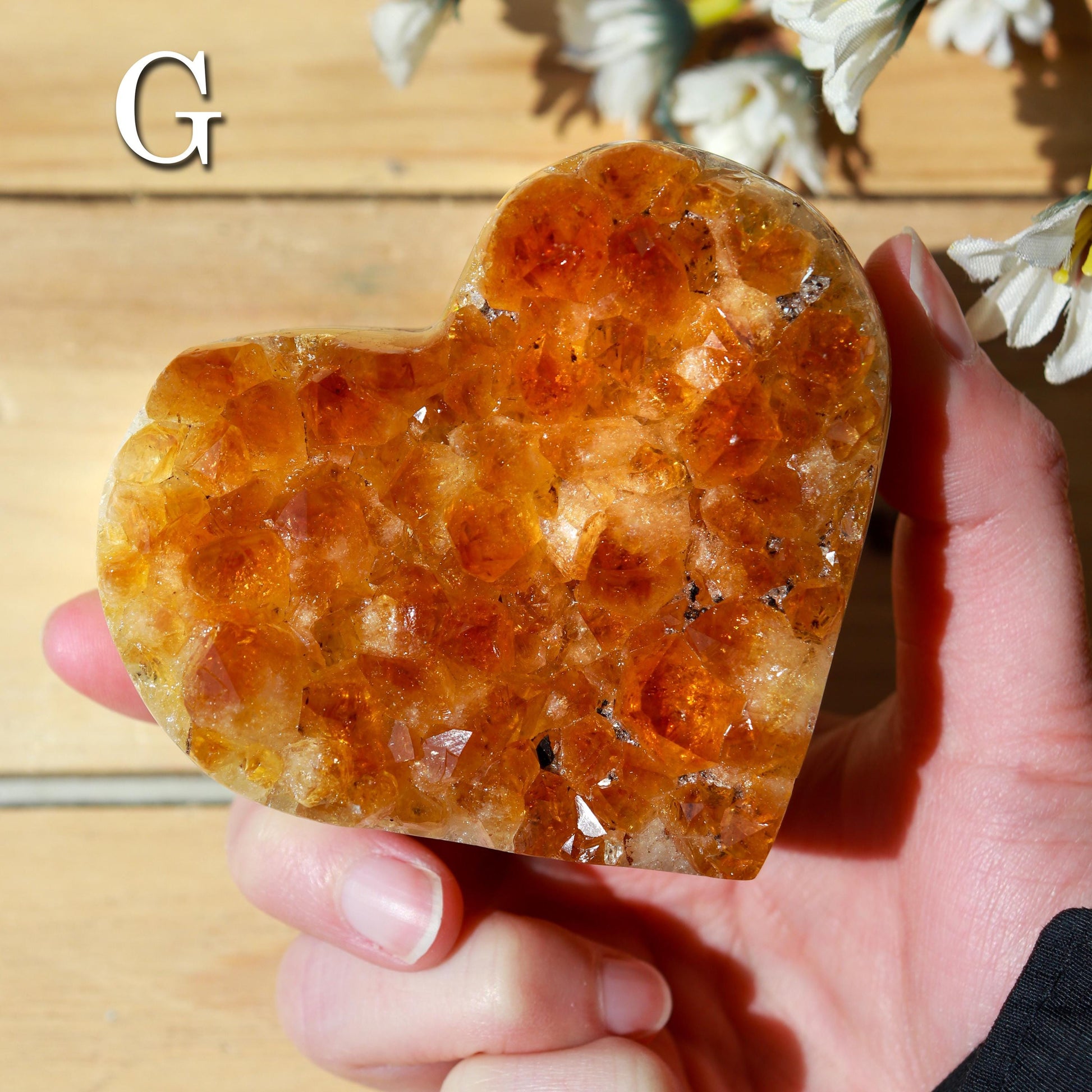 Citrine Heart Cluster, Solar Plexus Chakra, Ethically Sourced - PICK YOUR OWN