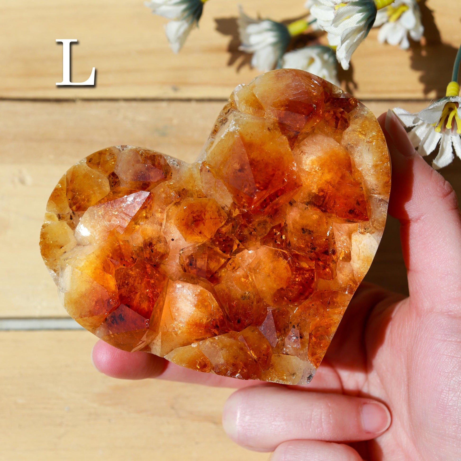 Citrine Heart Cluster, Solar Plexus Chakra, Ethically Sourced - PICK YOUR OWN