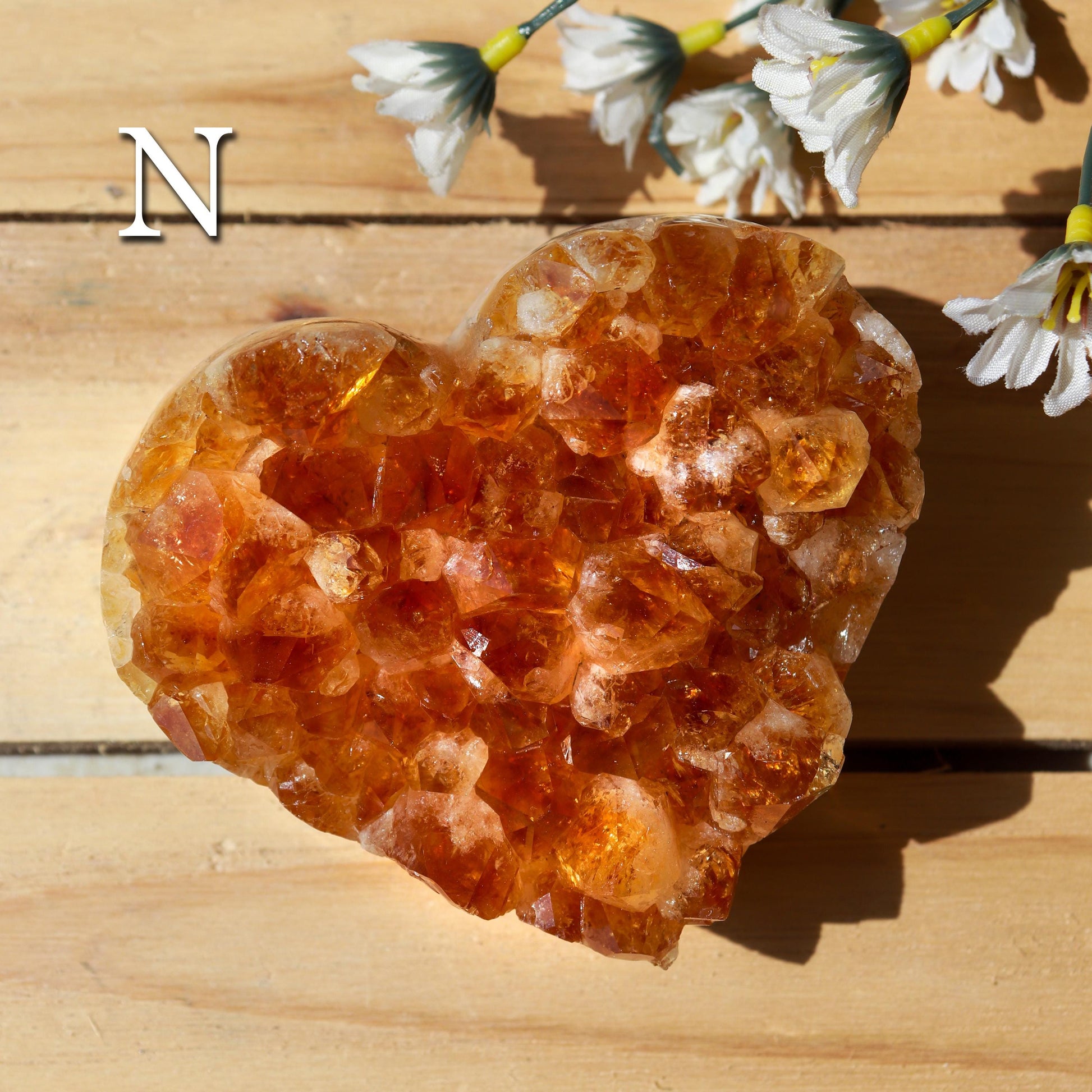 Citrine Heart Cluster, Solar Plexus Chakra, Ethically Sourced - PICK YOUR OWN