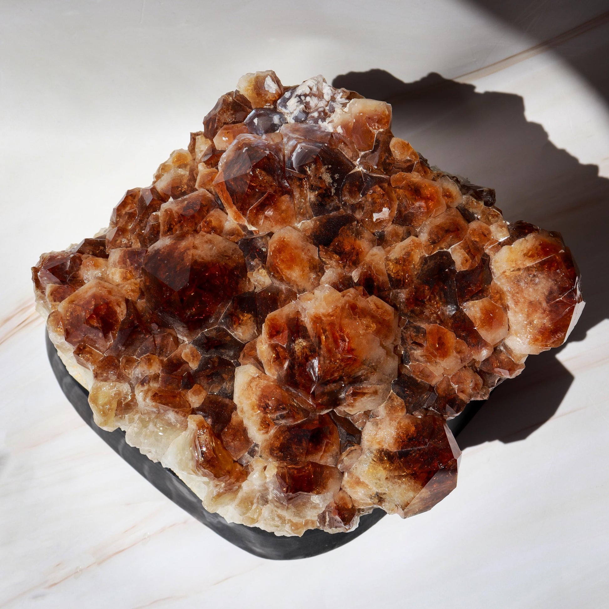 Huge Grade A Citrine Cluster, Crystal on Wooden Base, Ethically Sourced - PICK YOUR OWN
