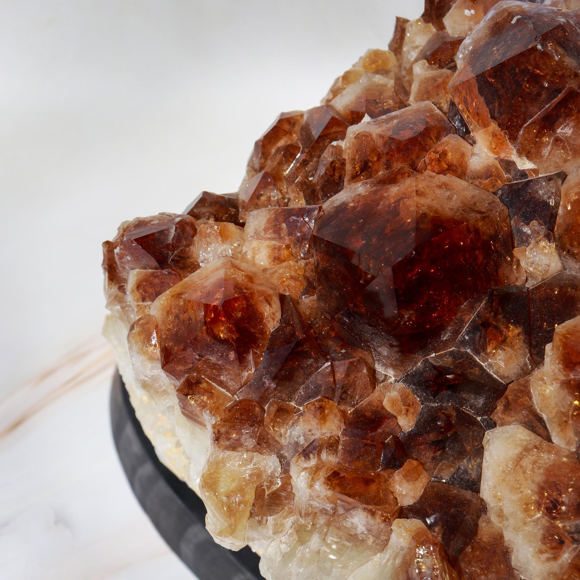 Huge Grade A Citrine Cluster, Crystal on Wooden Base, Ethically Sourced - PICK YOUR OWN
