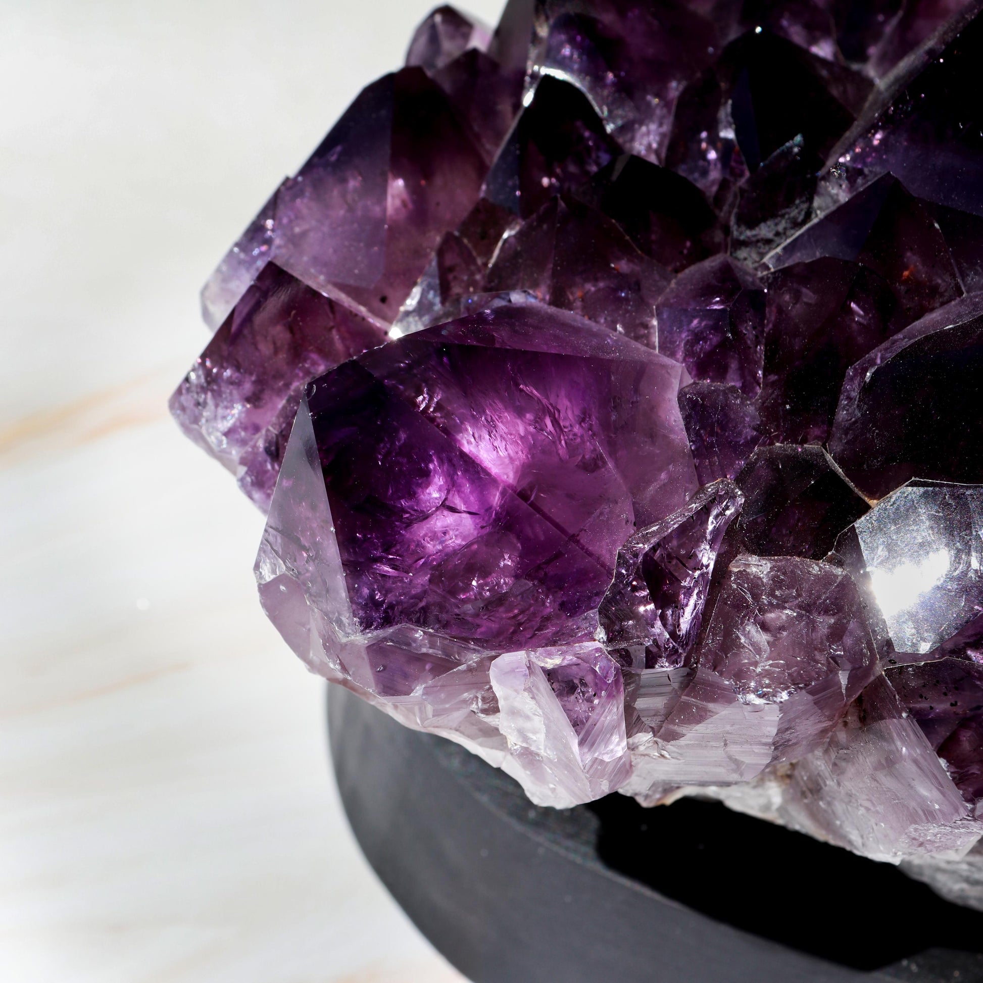 Huge Grade A Amethyst Cluster, Crystal on Wooden Base, Ethically Sourced - PICK YOUR OWN