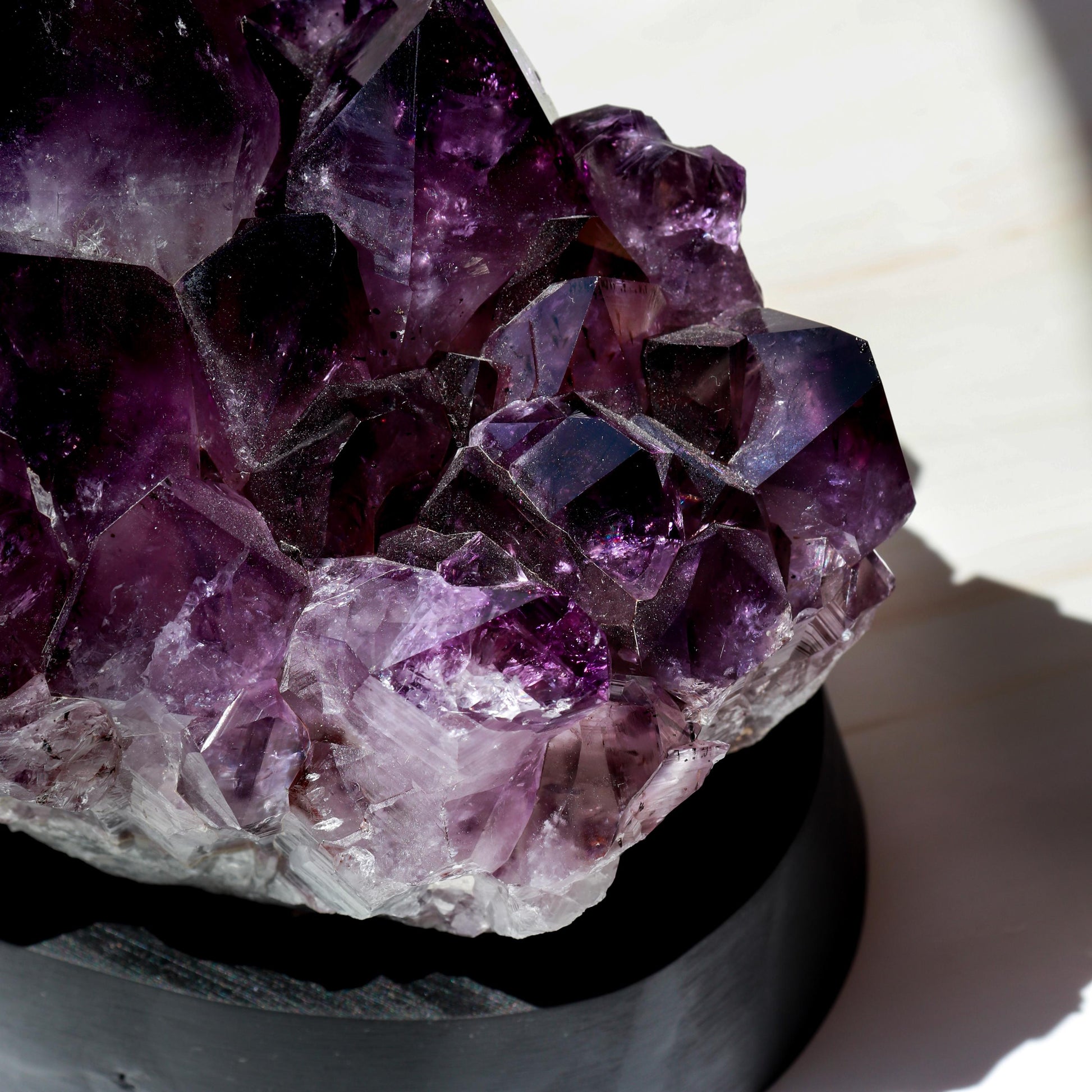 Huge Grade A Amethyst Cluster, Crystal on Wooden Base, Ethically Sourced - PICK YOUR OWN