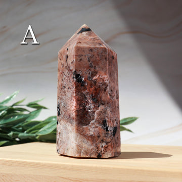 Black Tourmaline with Feldspar Tower, Black Tourmaline Point, Ethically Sourced, Self-Confidence, Power