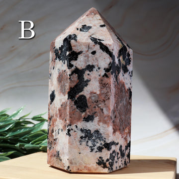Black Tourmaline with Feldspar Tower, Black Tourmaline Point, Ethically Sourced, Self-Confidence, Power