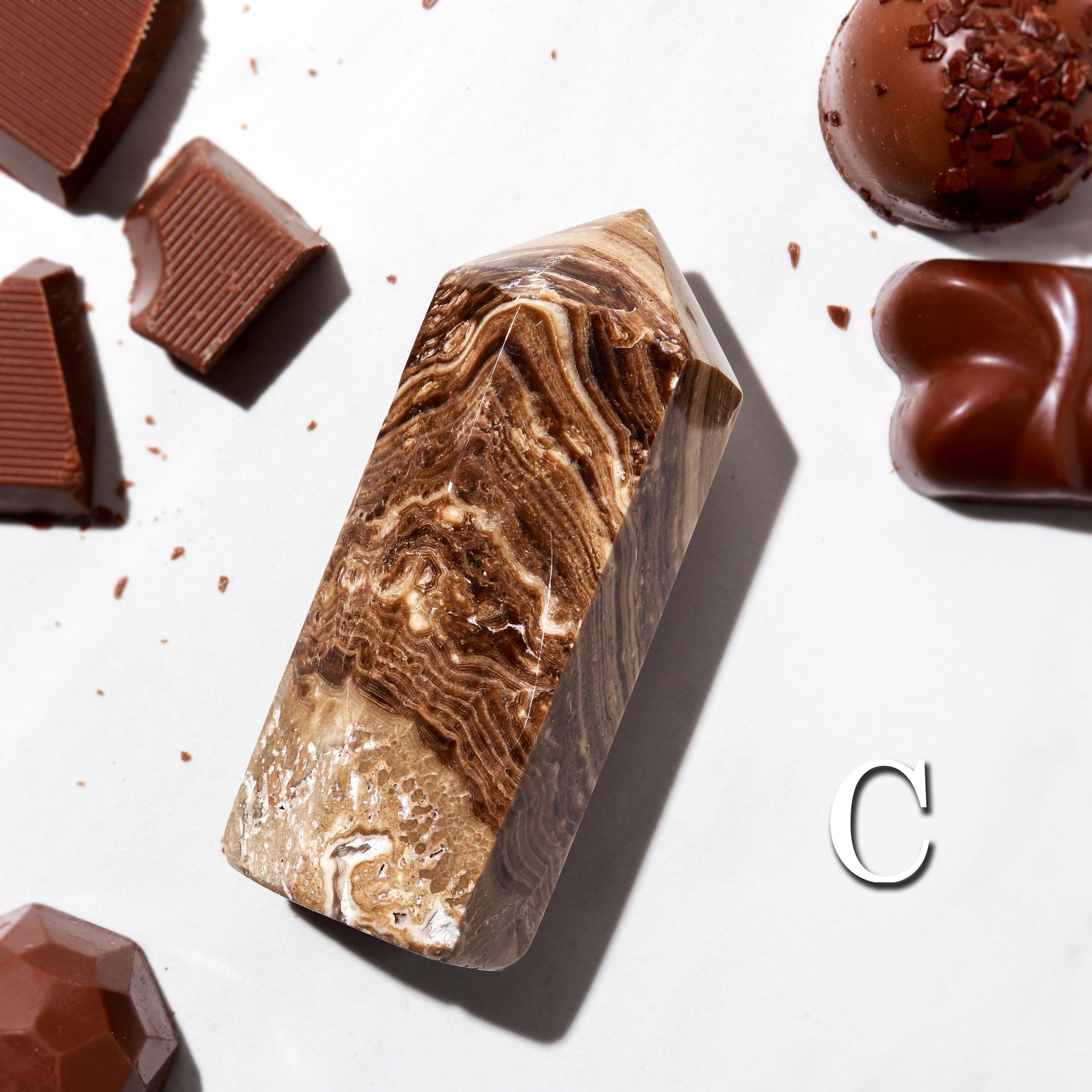 Chocolate Calcite Towers, Rare Polished Crystal, Ethically Sourced, Pick your Own