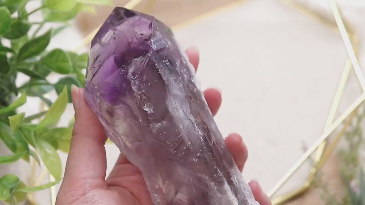 Elestial Amethyst Point, Relax & Destress Crystal, Ethically Sourced - Pick your Own