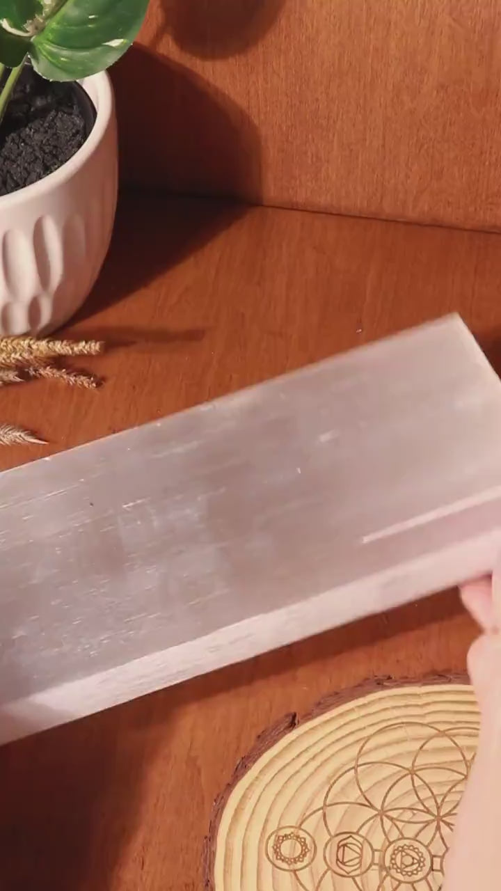 Large Selenite Charging Plate, Energy Cleansing Crystal, Ethically Sourced