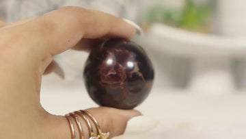 Shiny Natural Garnet Sphere