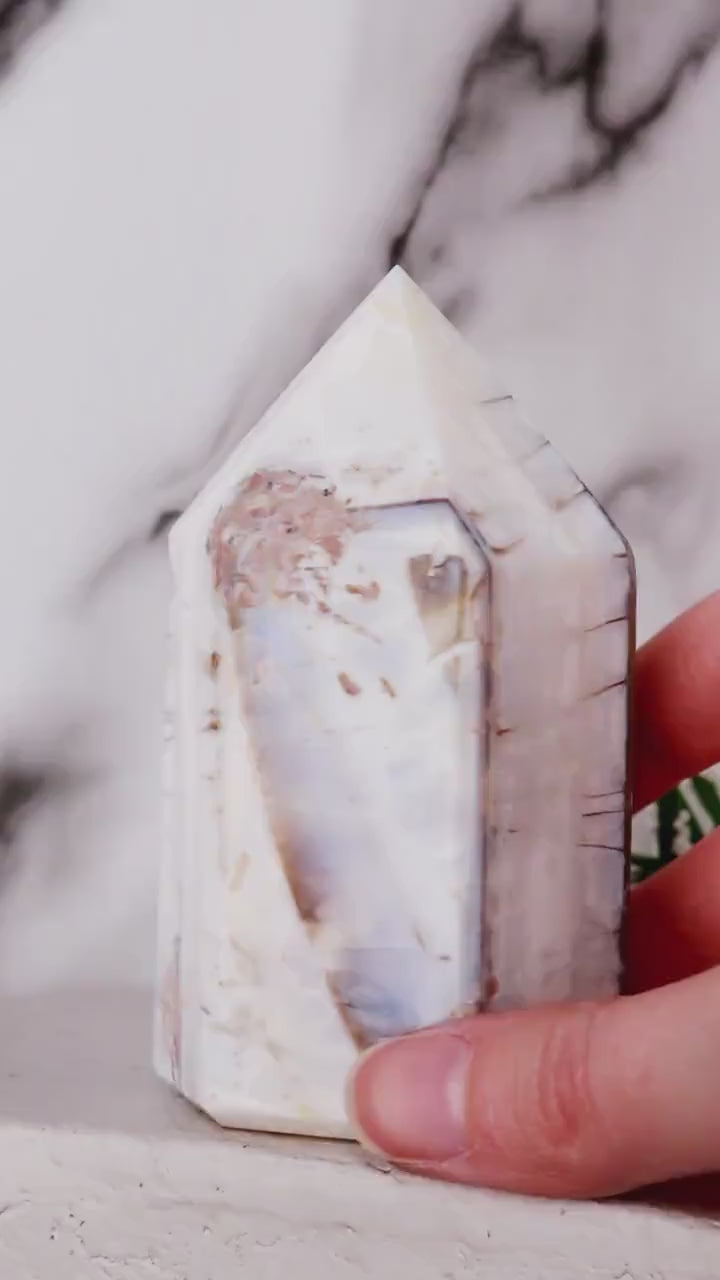Opal Agate Towers, Emotional Healing, Spiritual Guidance, Crystal Home Decor, Ethically Sourced