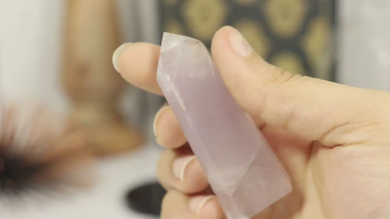 Lavender Quartz Point, 100% Natural Lavender Moon Quartz, Rare Find