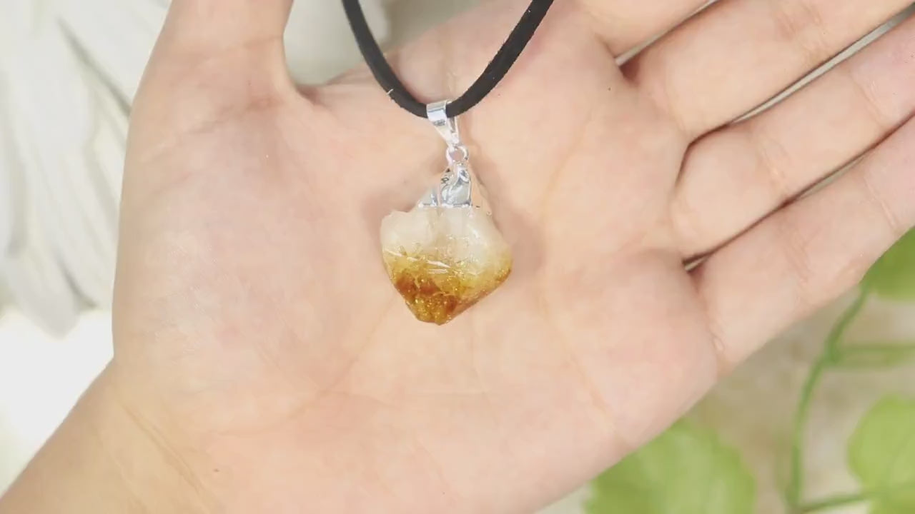 Citrine Necklace | Beautiful Raw Crystal | A Comforting Gift