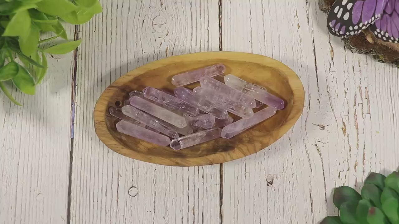 Amethyst Double Terminated Point, Polished Crystal Point, Chakra and Reiki Healing- SET OF ONE