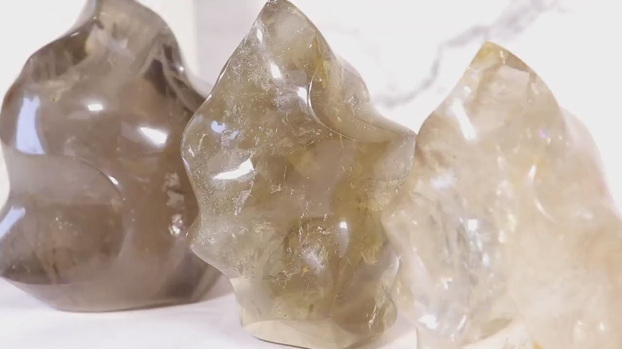 Smoky Quartz Flame, Crystal Freeform, For Grounding and Healing, Ethically Sourced, Pick your Own