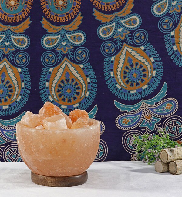 Himalayan Salt Lamp Abundance Bowl | Authentic Pink Salt Lamp | Inviting Home Decor