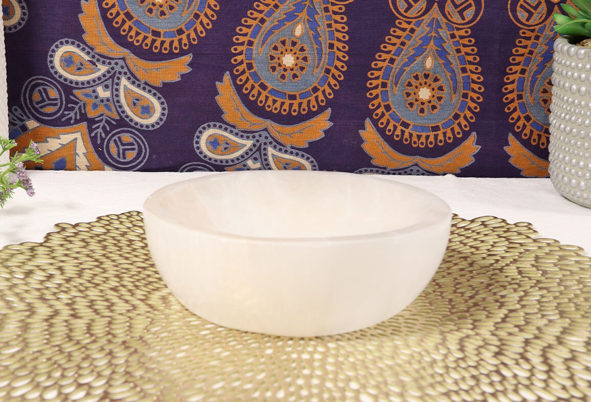Selenite Large Offering Bowl | Natural Selenite | Cleansing Selenite