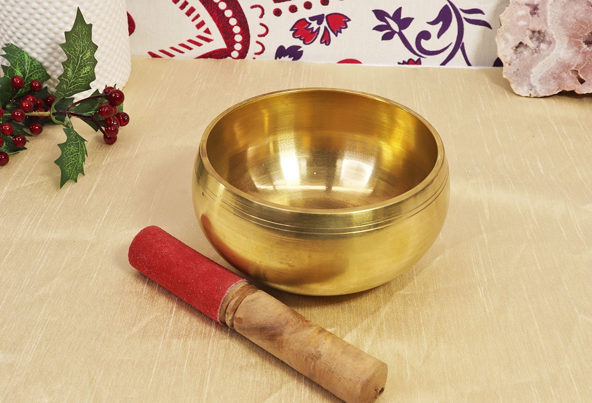 Glossy Tibetan Singing Bowl | Meditation Bowl for Healing