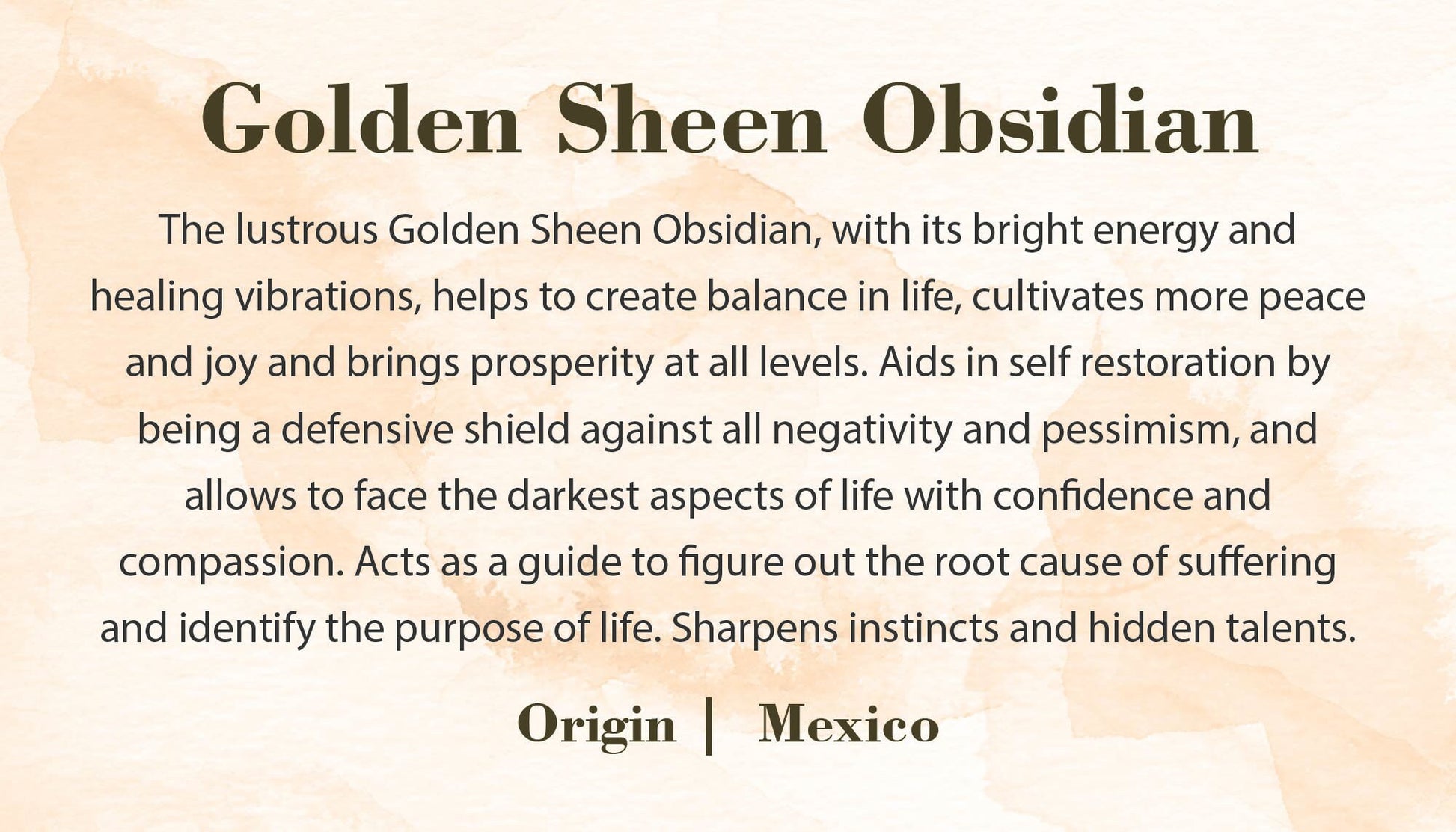 Golden Sheen Obsidian Moon | Golden Sheen Obsidian Moon Crystal | Golden Sheen Obsidian Spiritual Confidence Gemstone