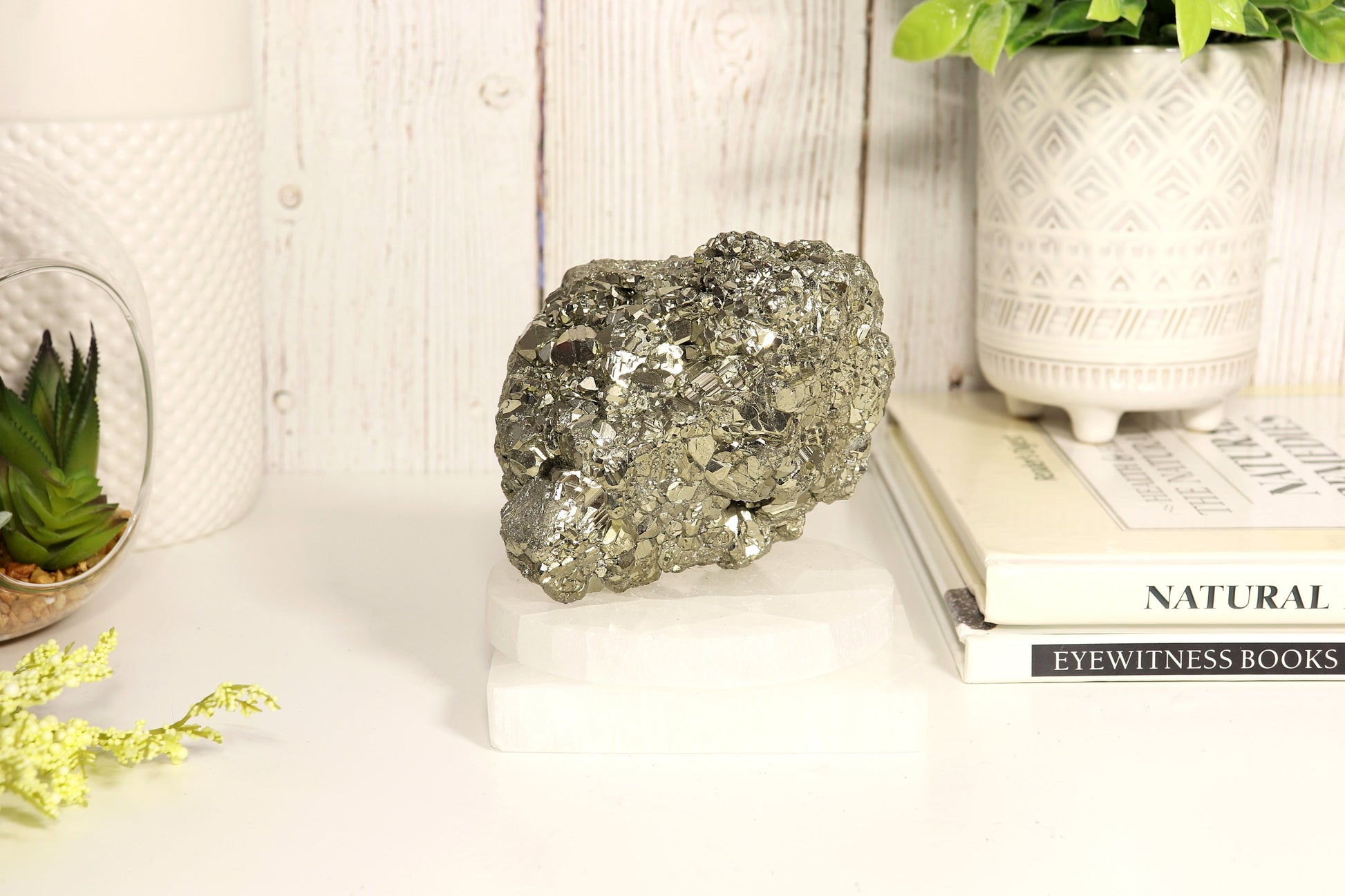 Natural Pyrite Cluster, XL for decor to bring Abundance, Wealth and Prosperity