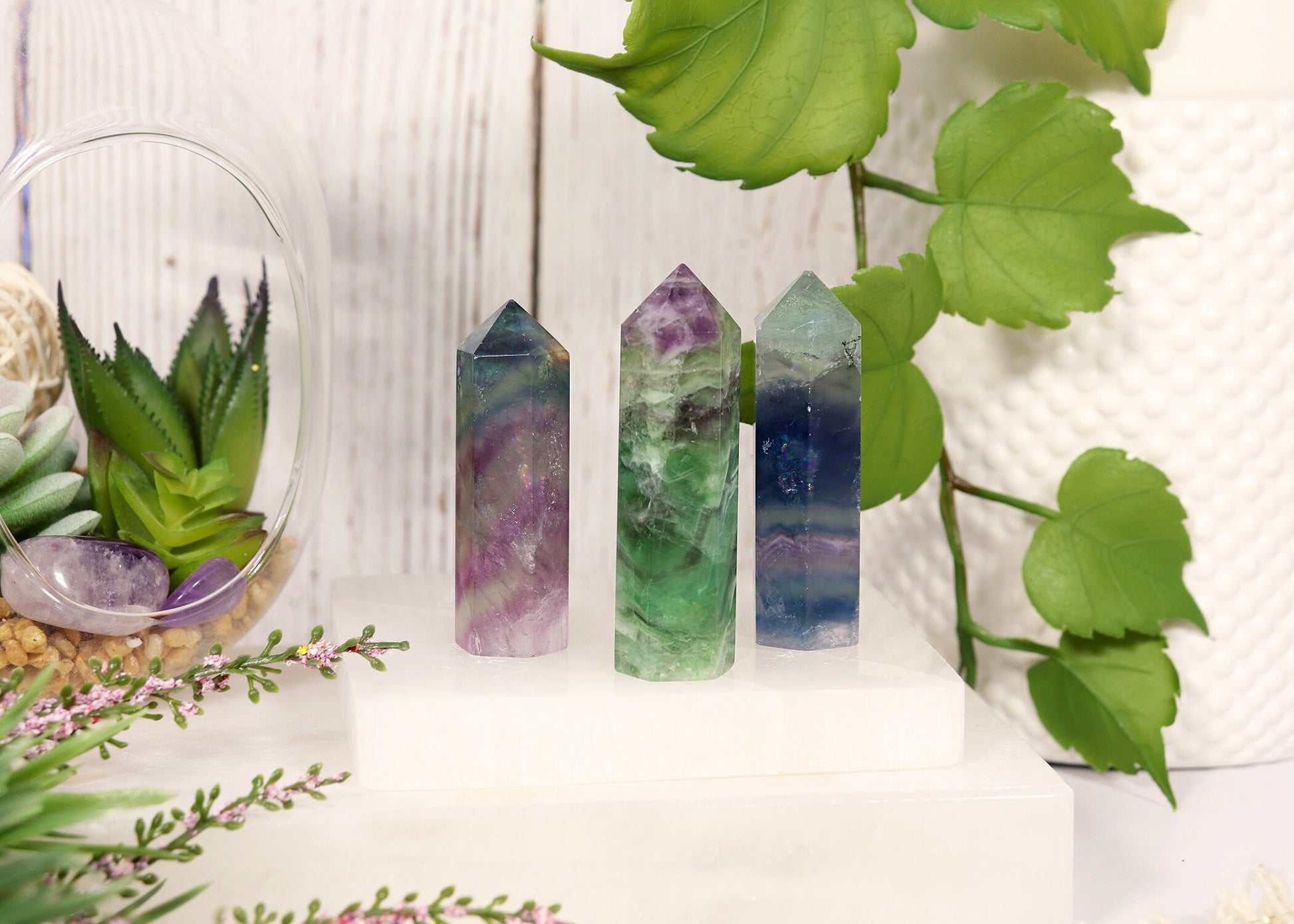 Fluorite Point | Alluring Colorful Crystal | Decor Piece for your Desk