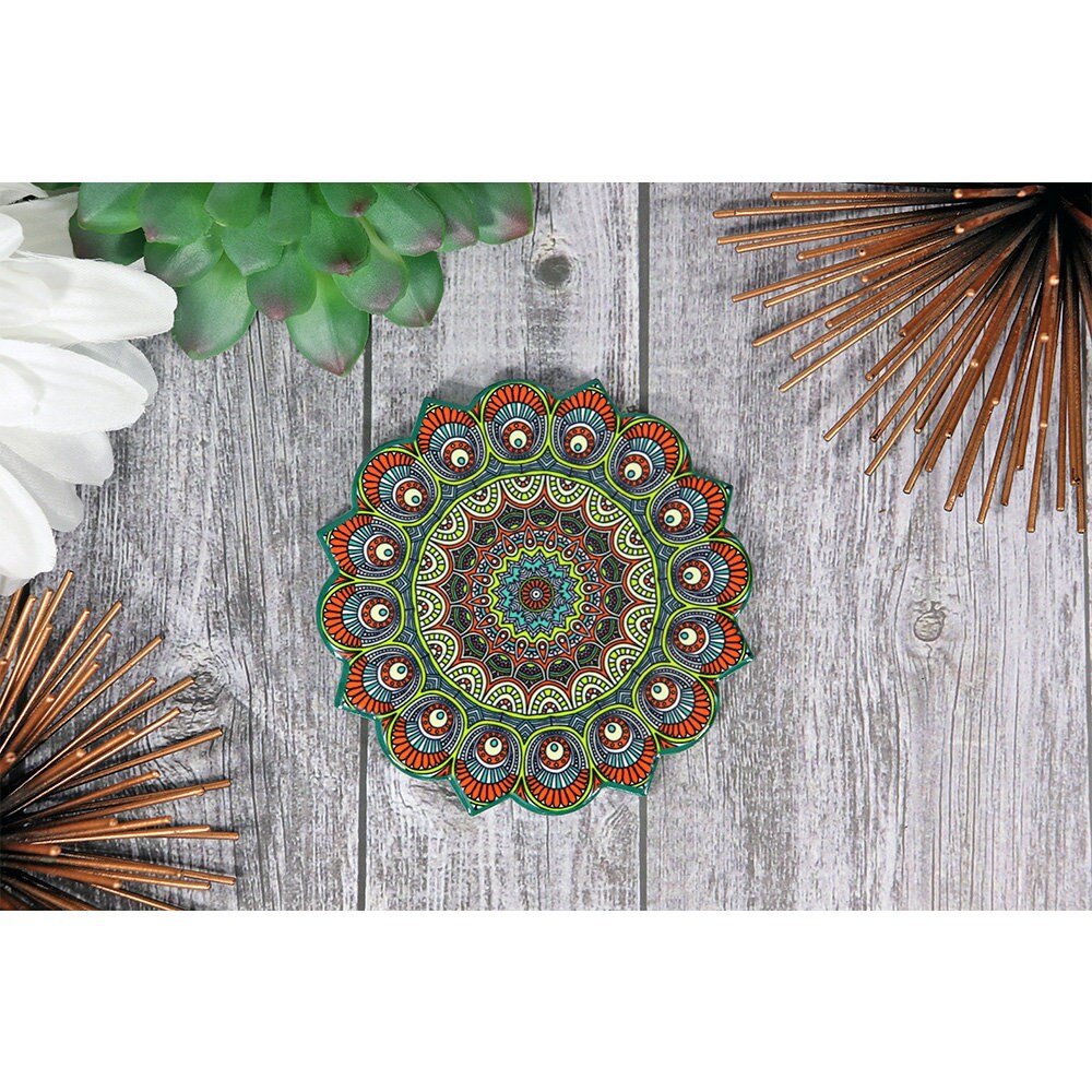 Mandala Design Ceramic Coasters | Decorative Coasters-Set of 4