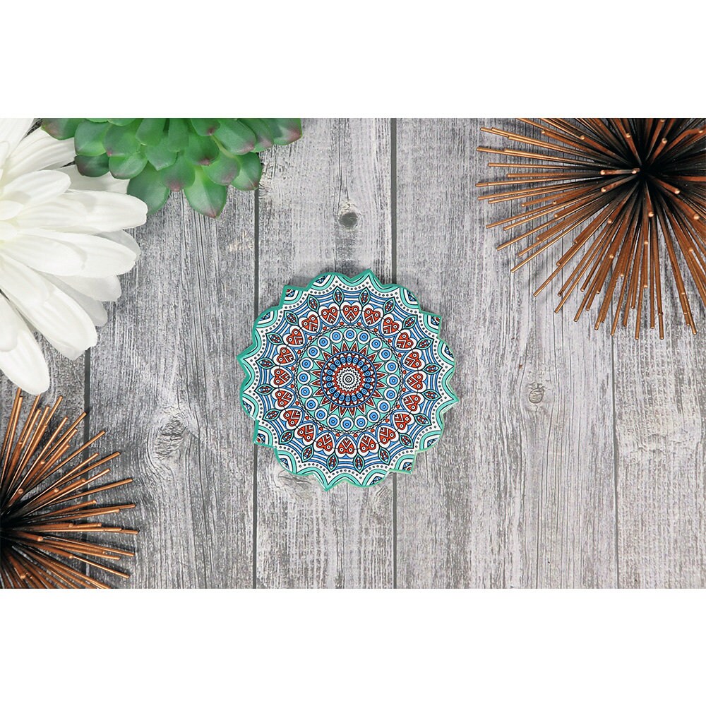 Mandala Design Ceramic Coasters | Decorative Coasters-Set of 4