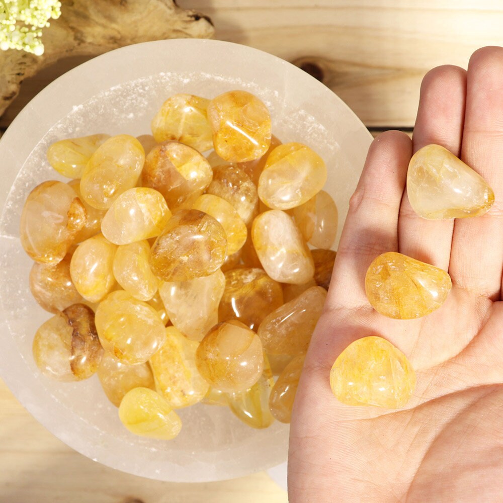 Wholesale Lot of Golden Healer Tumble Stones, Natural Polished Gemstone, Jewelry, DIY, Ethically Sourced