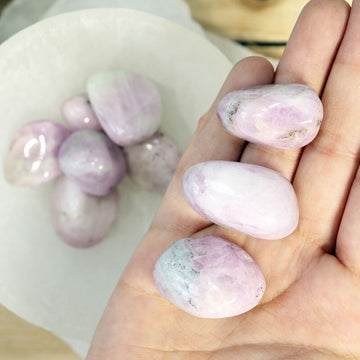 Kunzite Tumble Stones, Natural Polished Gemstone, Jewelry, DIY, Ethically Sourced