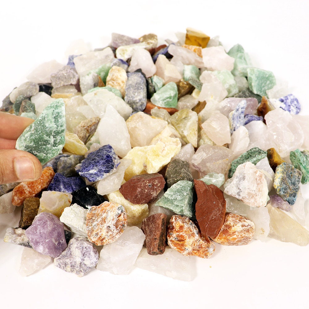 Crystal Confetti Mix, Wholesale Lot 1 KG, Grounding Protection & Healing, Beginner Crystals, Natural Brazilian Raw Crystals, Garden Stones