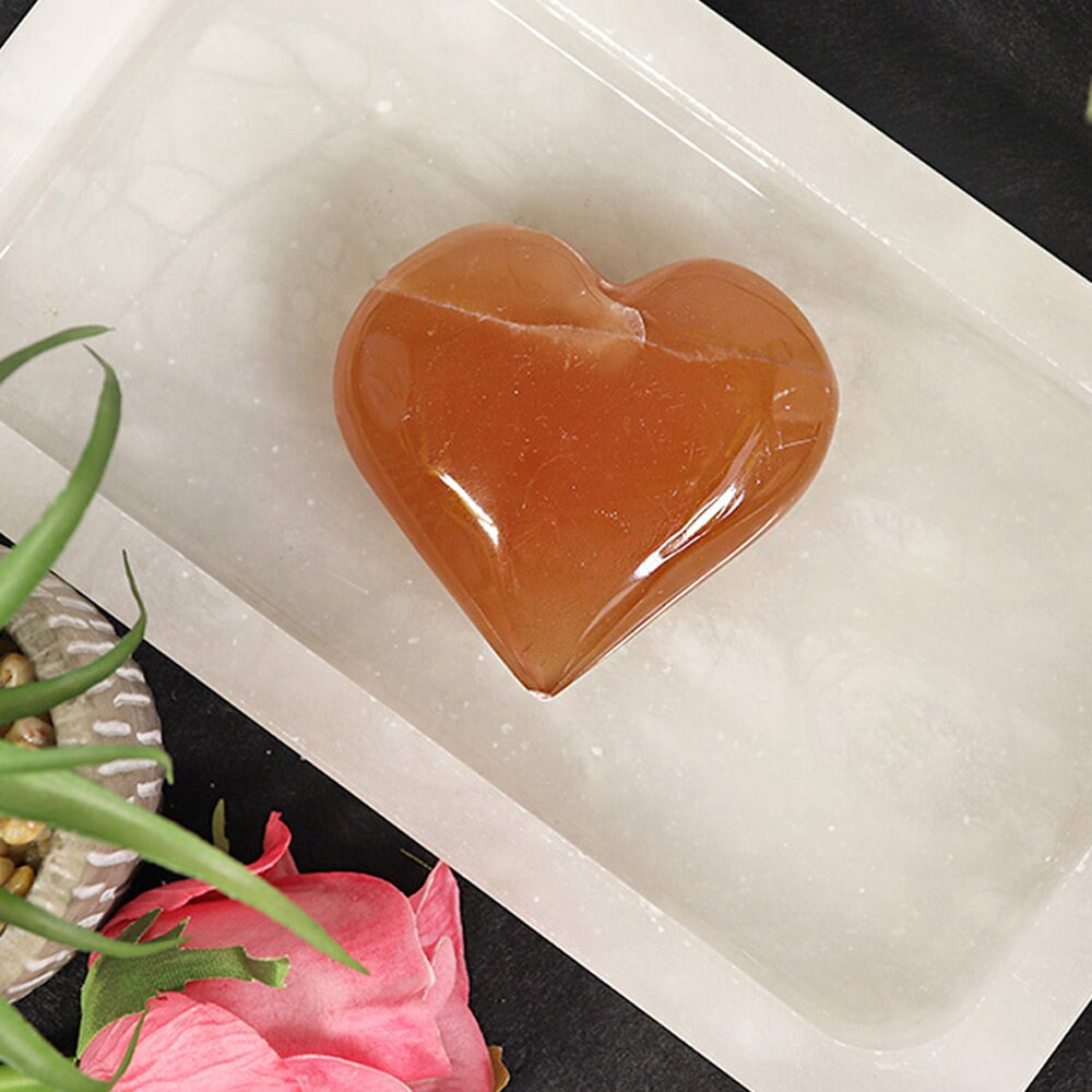 Honey Calcite Heart (Medium)
