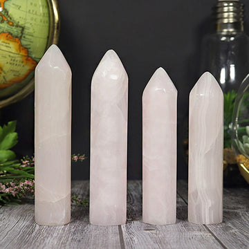 Pink Calcite Round Tip Tower - Pink Calcite Point