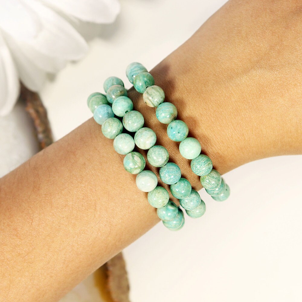 Amazonite Bracelet | Amazonite Jewelry | Gemstone Beaded Bracelet