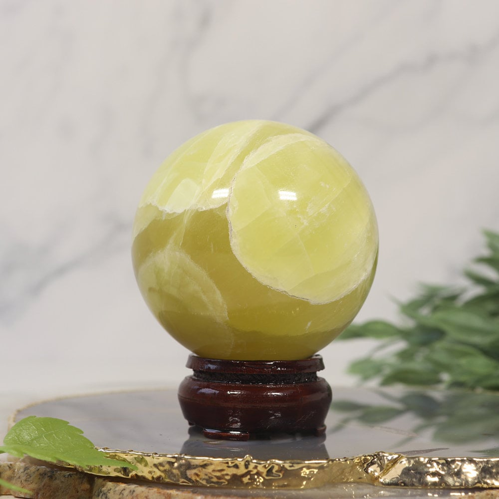 Lemon Calcite Sphere (Large)
