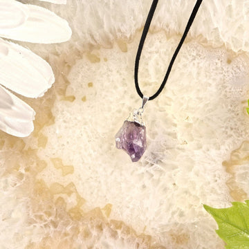 Amethyst Crystal Pendant  | Birthstone Gift For Her | Purple Gemstone Necklace