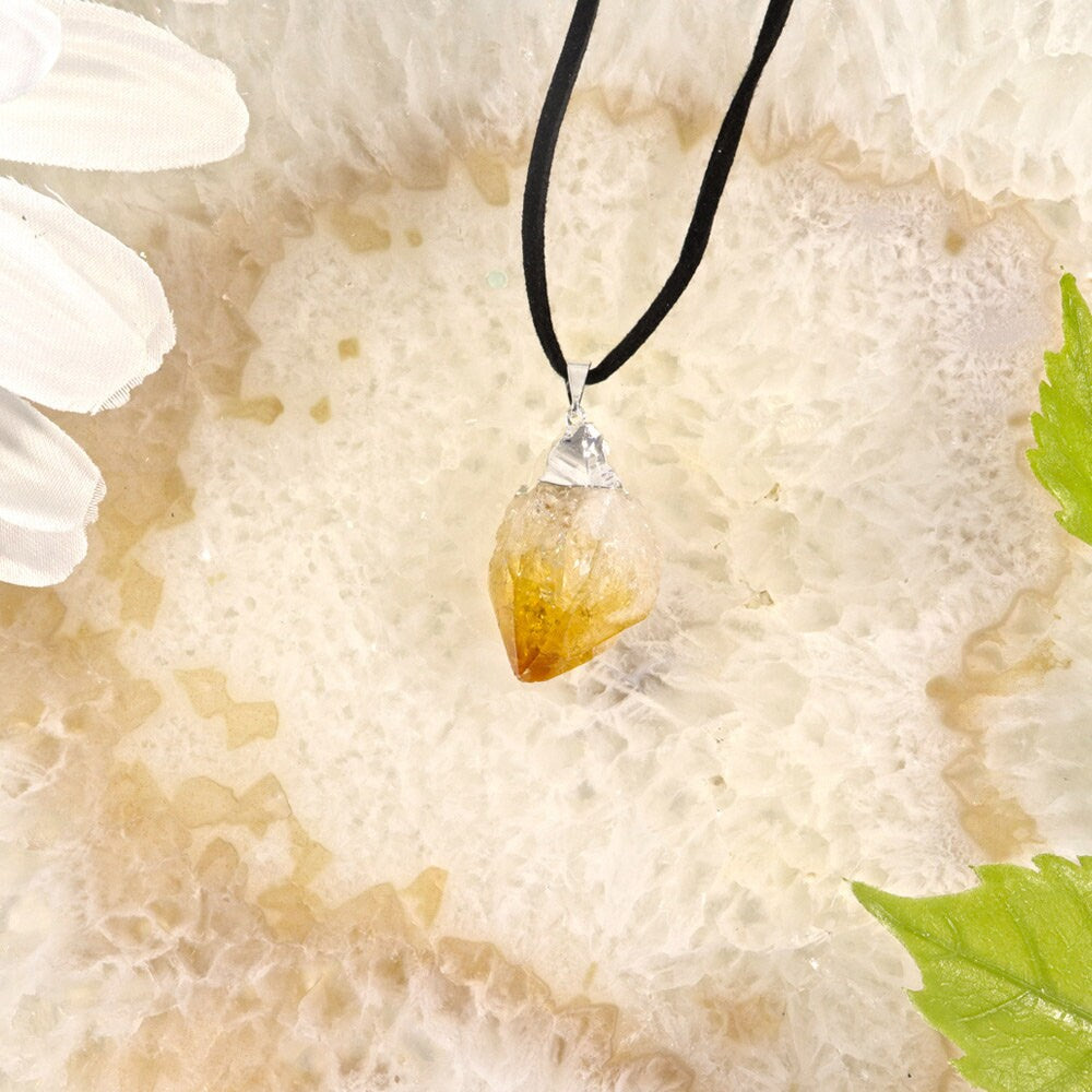 Citrine Necklace | Beautiful Raw Crystal | A Comforting Gift