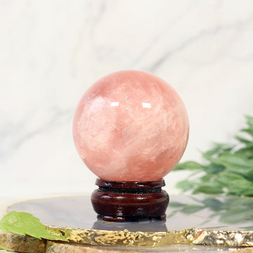 Rose Quartz Sphere XL with stand, Unconditional Love, Perfect Valentine Gift, Heart Chakra, Crystal Ball