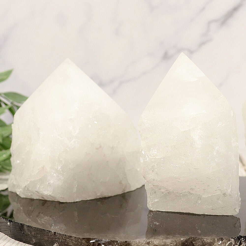 Quartz Point Base Cut | Natural Home Decor Concept | Ideal Healing Crystal Companion