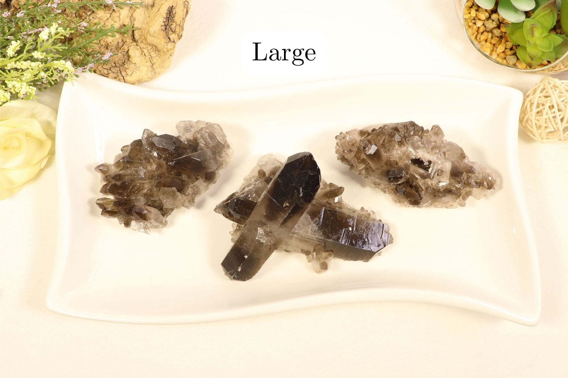 Smoky Quartz Cluster | Raw Smoky Quartz | Crystal Home Decor | Powerful Grounding Crystal