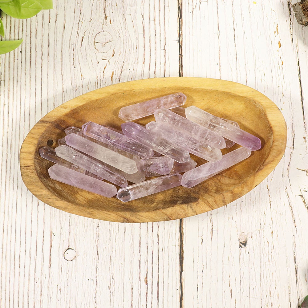 Double Terminated Amethyst Point | Purple Crystal | Chakra and Reiki-Healing | Third Eye- SET OF TWO