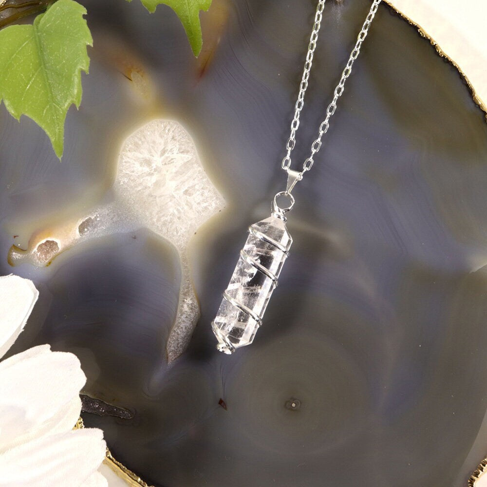 Quartz Necklace | Healing Gemstone Jewelry | Birthstone Gift for Her