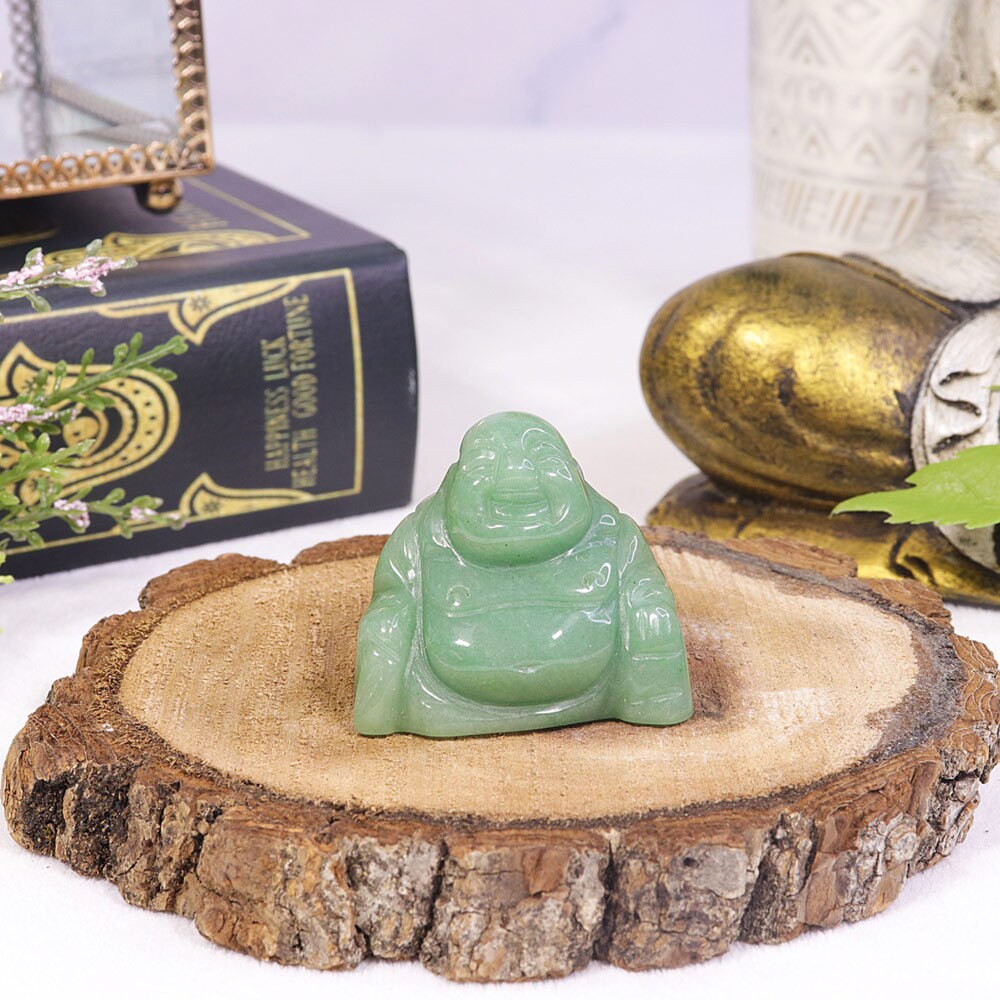 Green Aventurine Buddha | Green Aventurine Crystal | Gemstone Buddha for Meditation